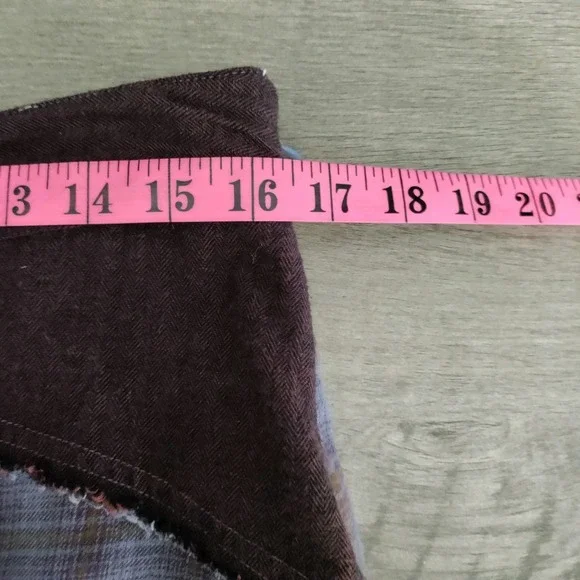 Free People Palma Plaid Flannel Maxi Skirt Size 14 Boho Peasant - Picture 5 of 7